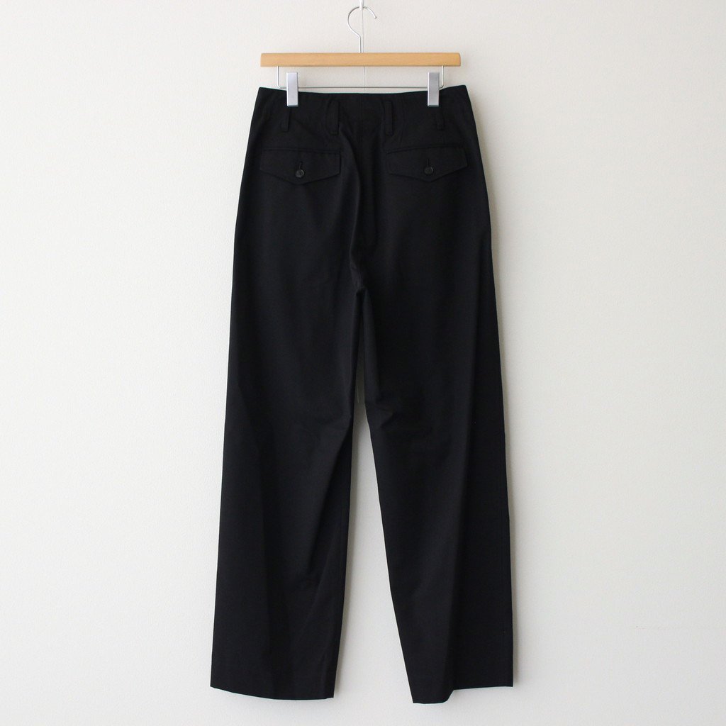 SUPER FINE WOOL COTTON TWILL SLACKS #BLACK [A22AS02CW] _ AURALEE