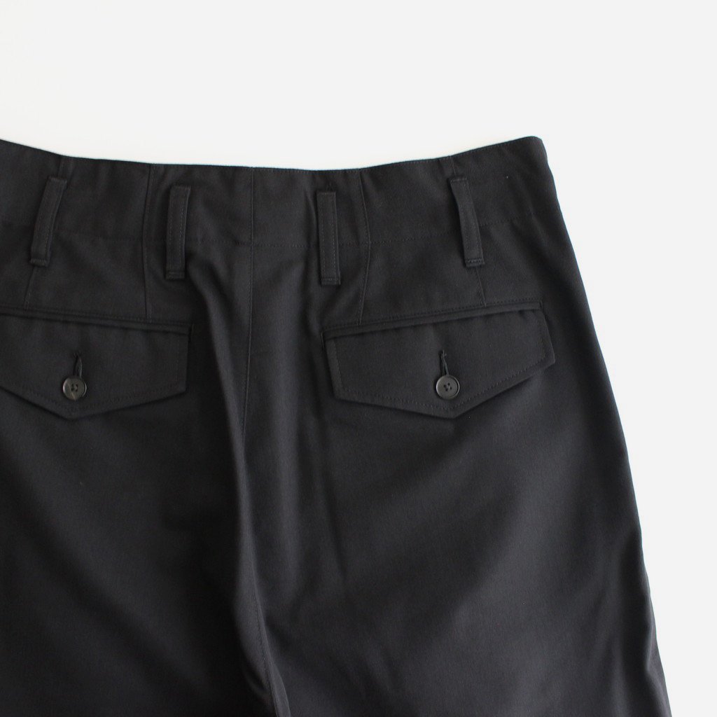 SUPER FINE WOOL COTTON TWILL SLACKS #BLACK [A22AS02CW] _ AURALEE