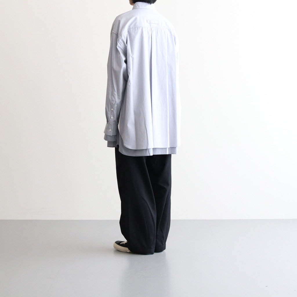 stein / OVERSIZED LAYERED SHIRT BLUE GREY