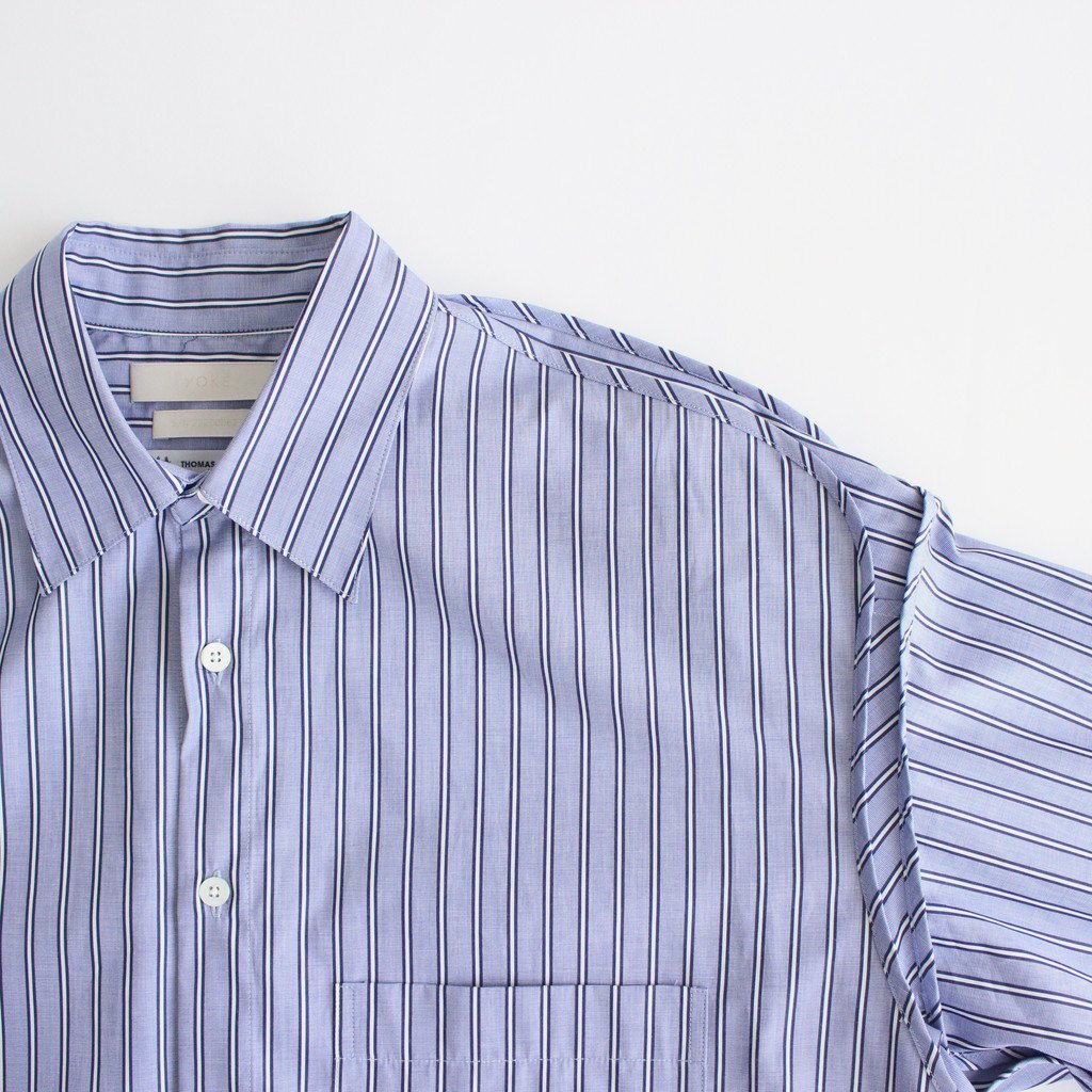 WEB限定デザイン 【工場別注/オリジナル】Thomas Mason Stripe Shirt