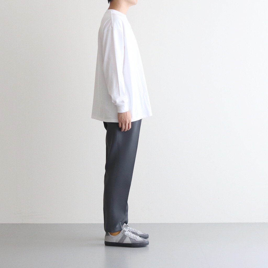 SCALE OFF WOOL TAPERED SLACKS #C.GRAY | ochge.org