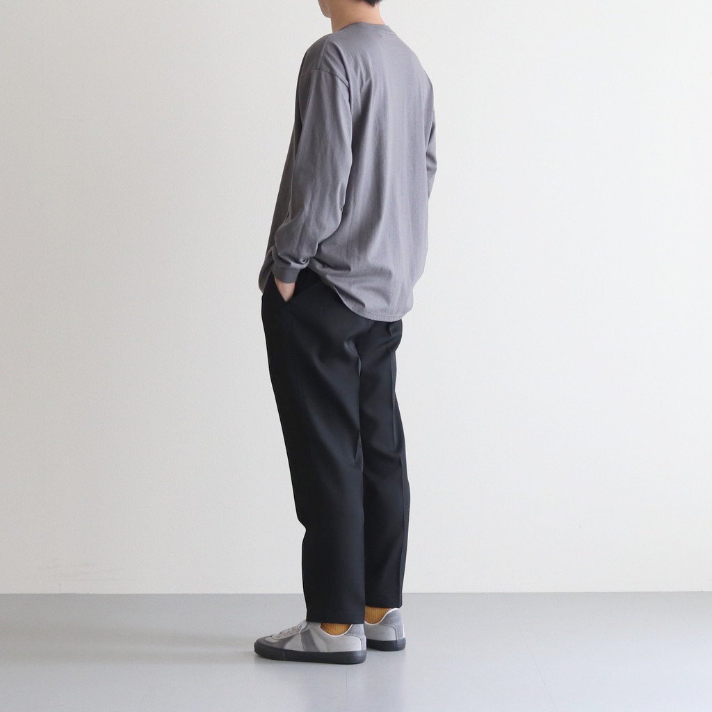 Scale Off Wool Tapered Slacks 黒 1 camping.com