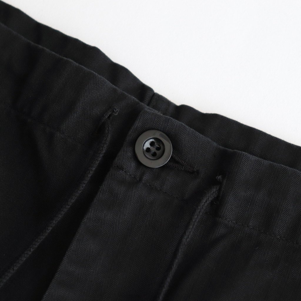 SUVIN HERRINGBONE PARACHUTE PANTS #BLACK [GM223-40150B] _