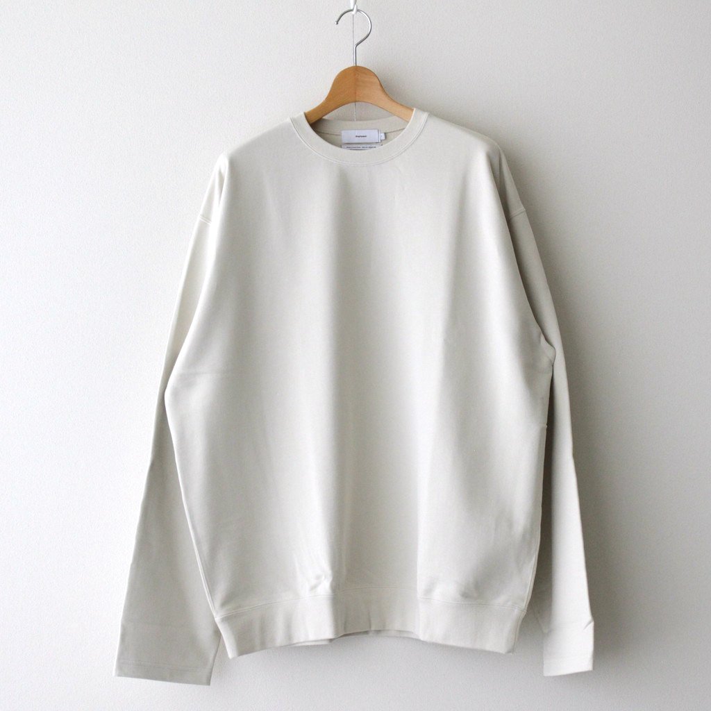 Graphpaper / COMPACT TERRY ROLL UP SLEEVE CREW NECK BONE