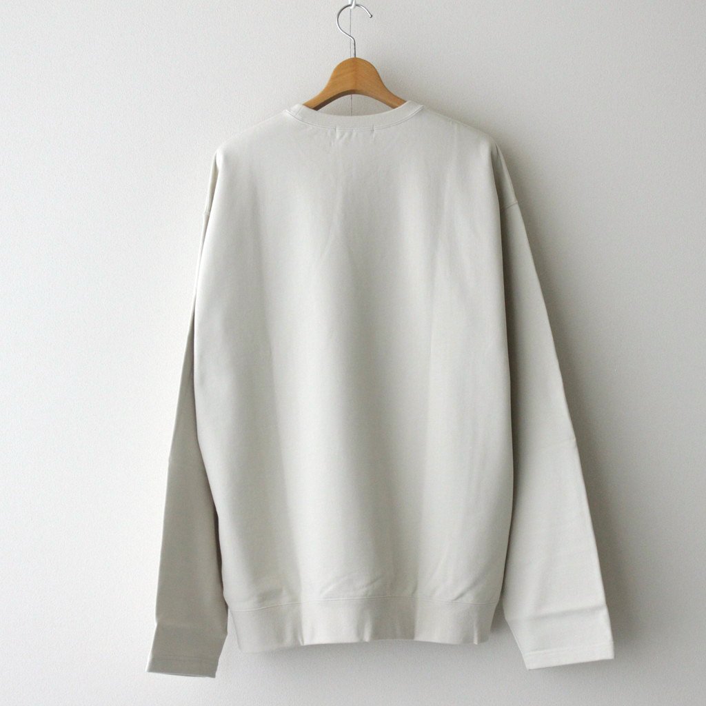 COMPACT TERRY ROLL UP SLEEVE CREW NECK #BONE [GU223-70105] _