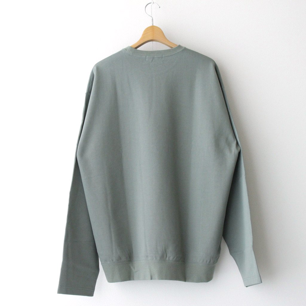 COMPACT TERRY ROLL UP SLEEVE CREW NECK #L.GREEN [GU223-70105] _