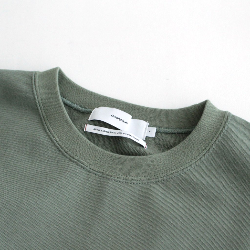 COMPACT TERRY ROLL UP SLEEVE CREW NECK [GU223-70105] Graphpaper  グラフペーパー
