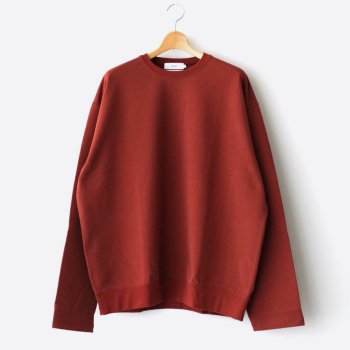 COMPACT TERRY ROLL UP SLEEVE CREW NECK #BRICK [GU223-70105] _ Graphpaper | グラフペーパー