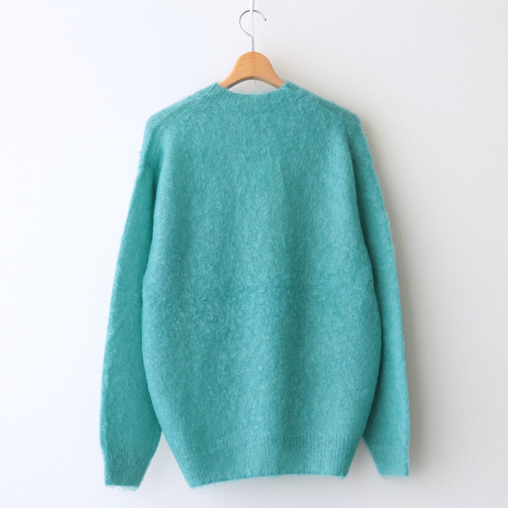 BRUSHED SUPER KID MOHAIR KNIT P/O #BLUE [A22AP01KM] _ AURALEE