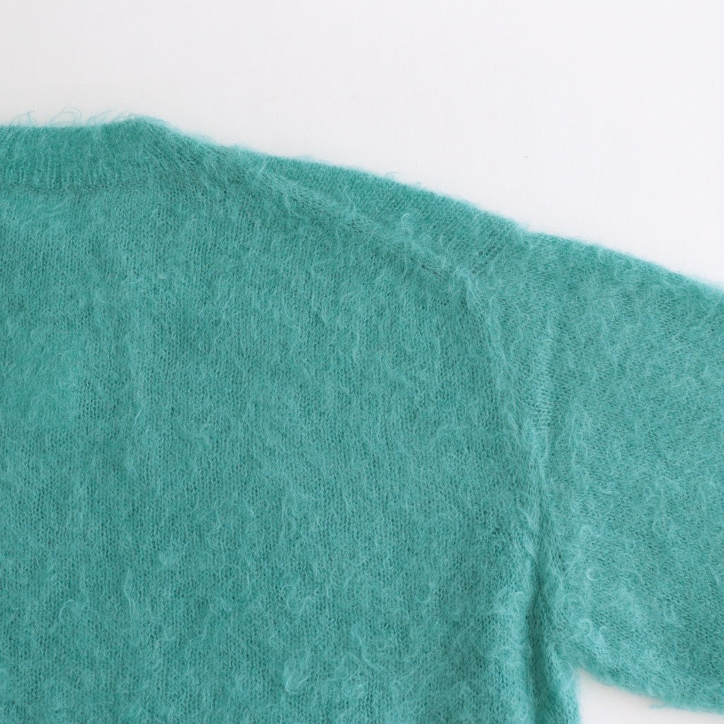 BRUSHED SUPER KID MOHAIR KNIT P/O #BLUE [A22AP01KM] _ AURALEE