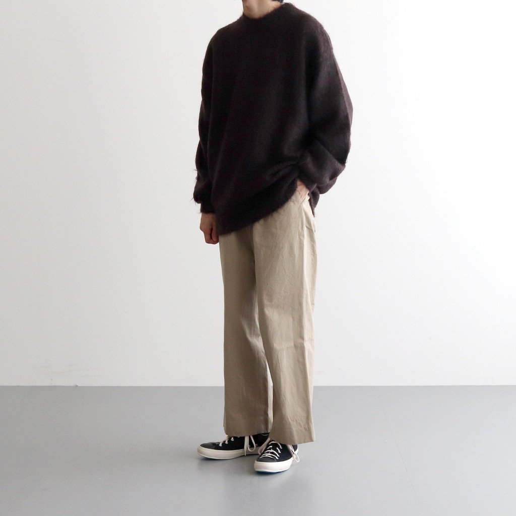 BRUSHED SUPER KID MOHAIR KNIT P/O #DARK BROWN [A22AP01KM] _