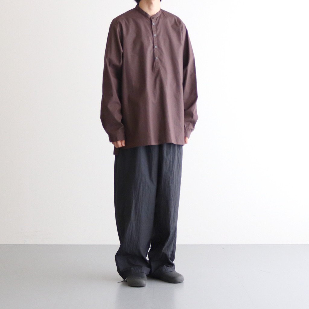 HAND DYE NYLON OVER PANTS #CHARCOL GRAY [PRAGNW0701] _ ATON | エイトン