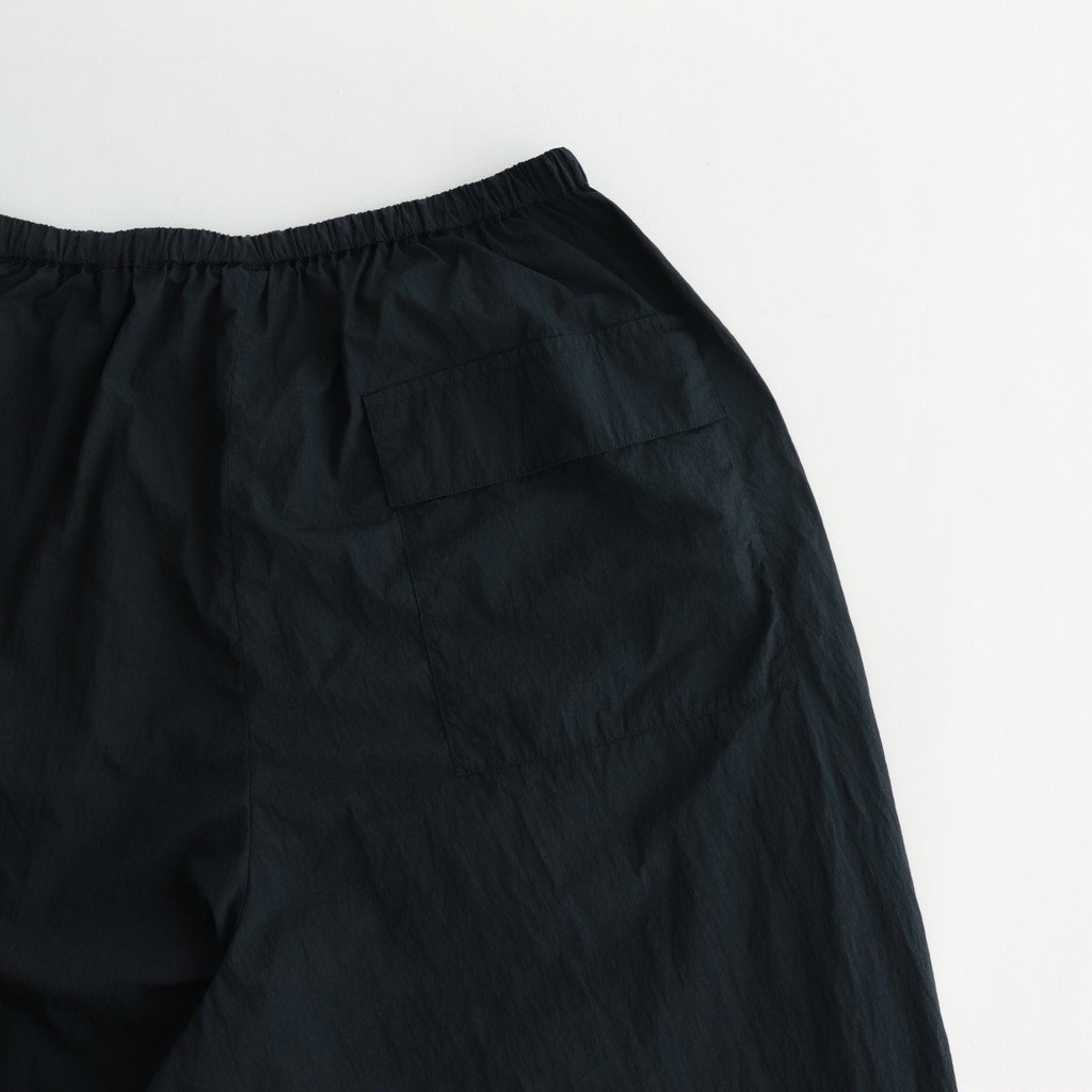 ATON / HAND DYE NYLON OVER PANTS BLACK