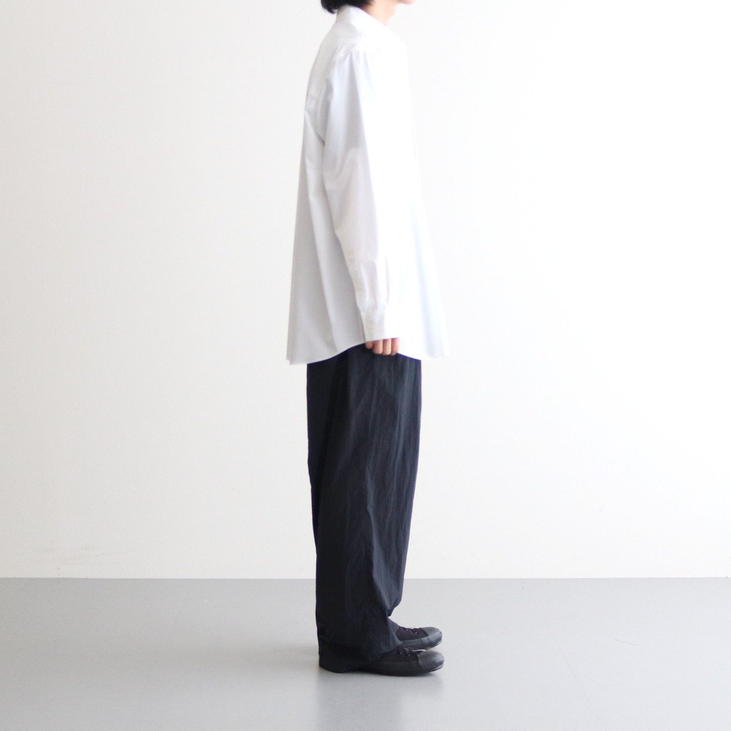 ATON / HAND DYE NYLON OVER PANTS BLACK