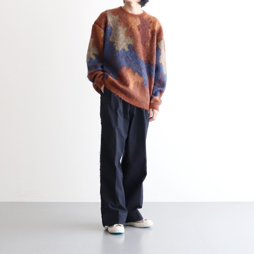 STILL JACQUARD CREWNECK #ORANGE [YK22AW0415S] _ YOKE | ヨーク