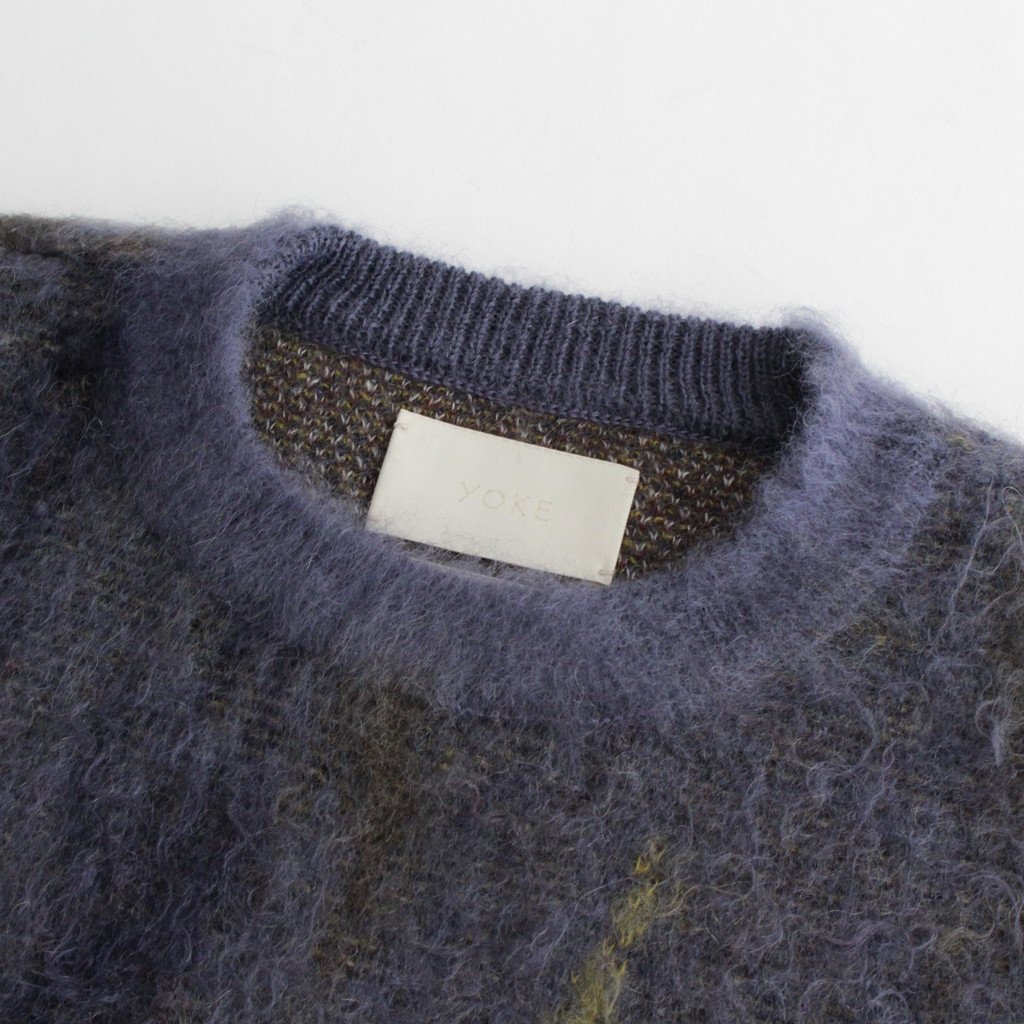 STILL JACQUARD CREWNECK #DUSTY BLUE [YK22AW0415S] _ YOKE | ヨーク