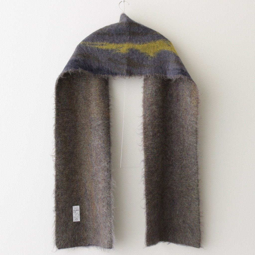 YOKE / STILL JACQUARD LONG STOLE DUSTY BLUE