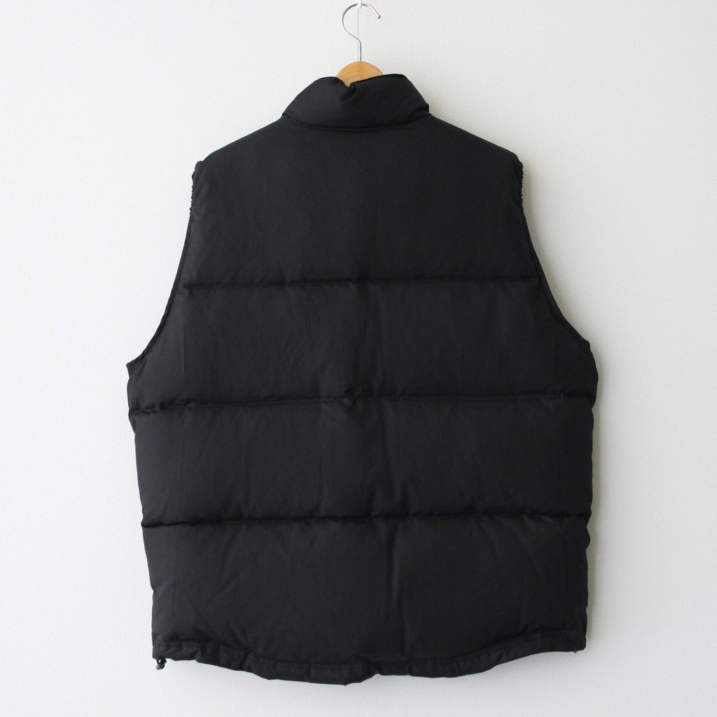 SUVIN HIGH COUNT CLOTH DOWN VEST #BLACK [A22AV02SV] _ AURALEE