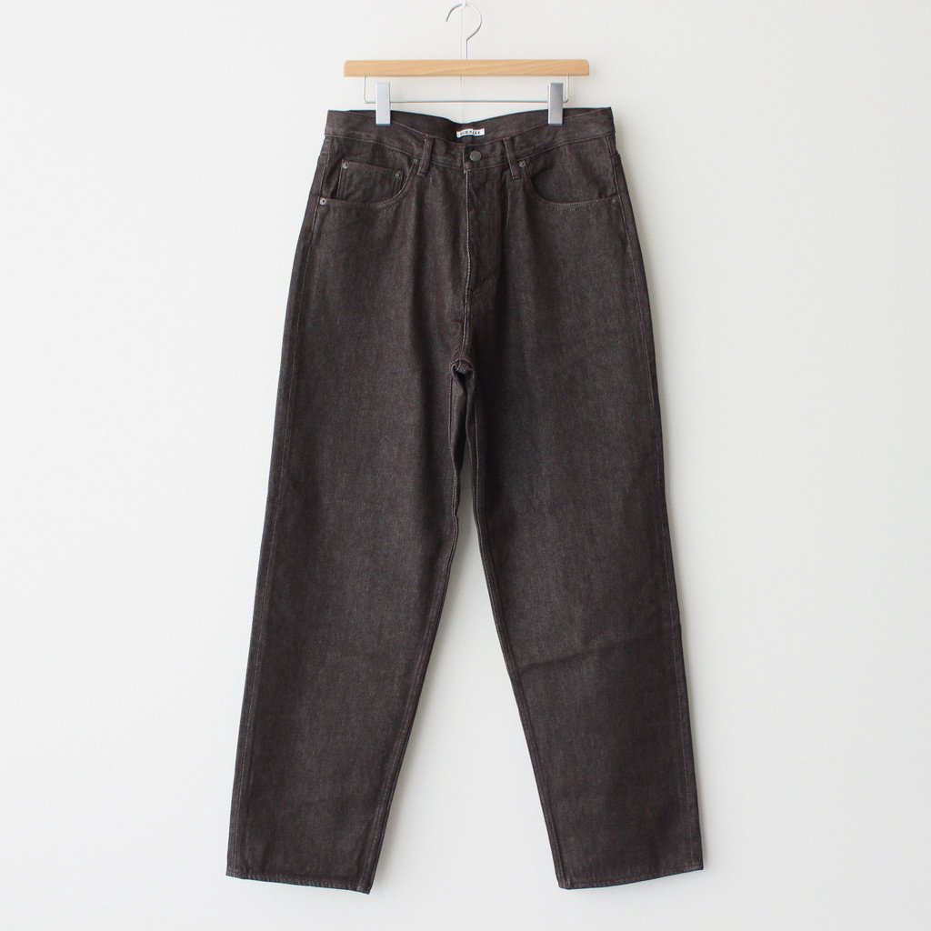 HARD TWIST DENIM WIDE PANTS #BROWN [A00P03DM] _ AURALEE | オーラリー