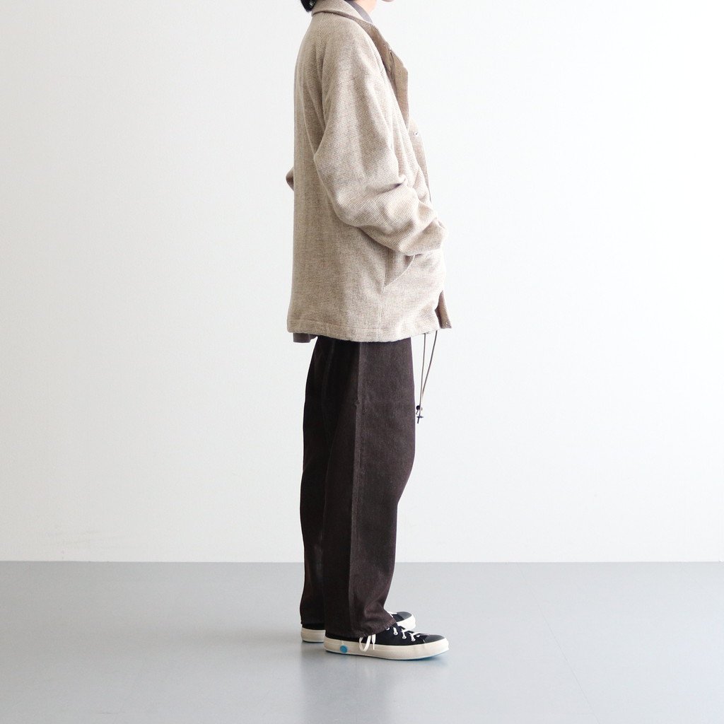 HARD TWIST DENIM WIDE PANTS #BROWN [A00P03DM] _ AURALEE | オーラリー