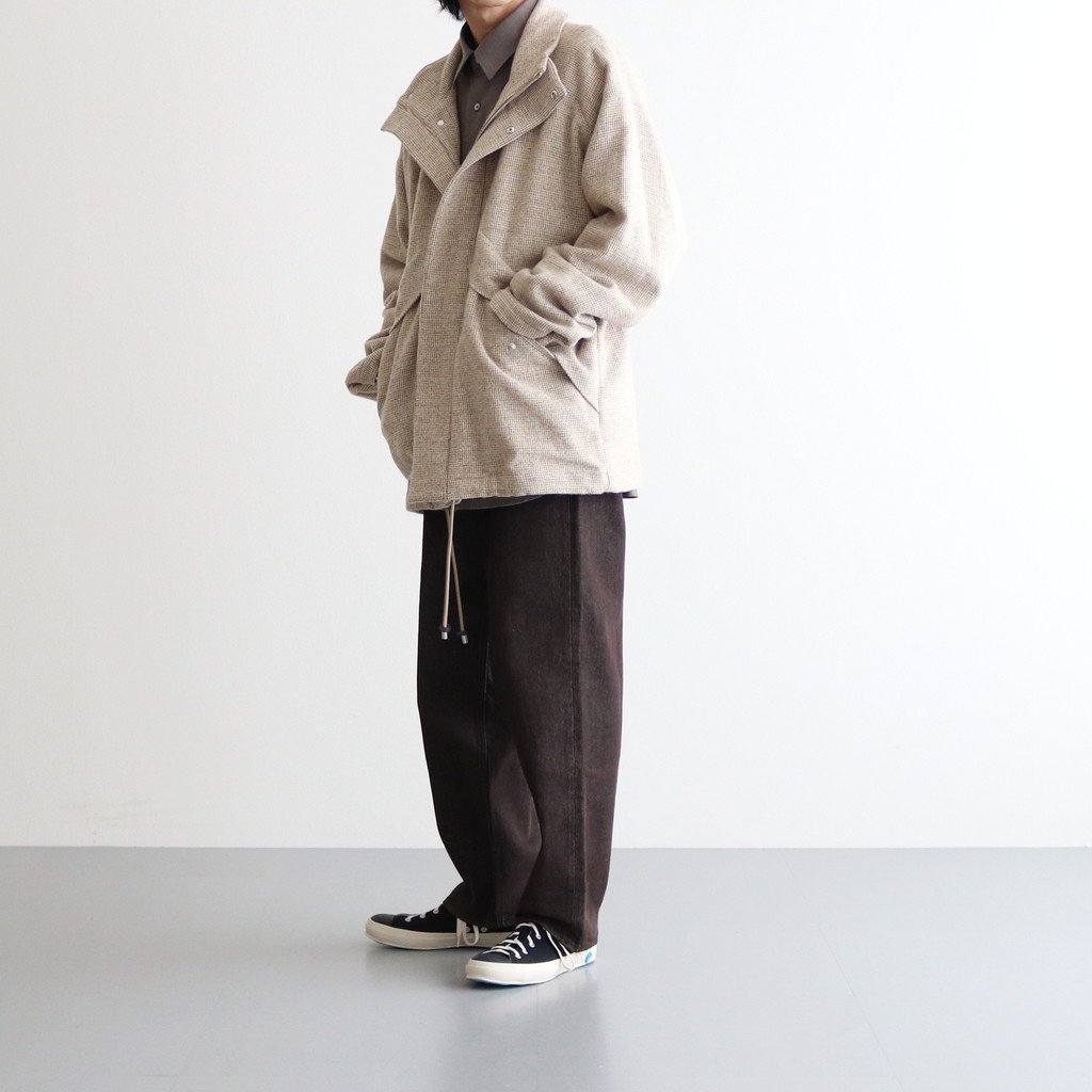 HARD TWIST DENIM WIDE PANTS BROWN 28 - デニム/ジーンズ