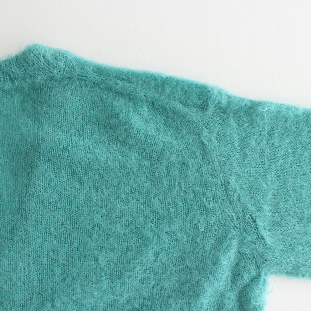 BRUSHED SUPER KID MOHAIR KNIT LONG CARDIGAN #BLUE [A22AC03KM] _