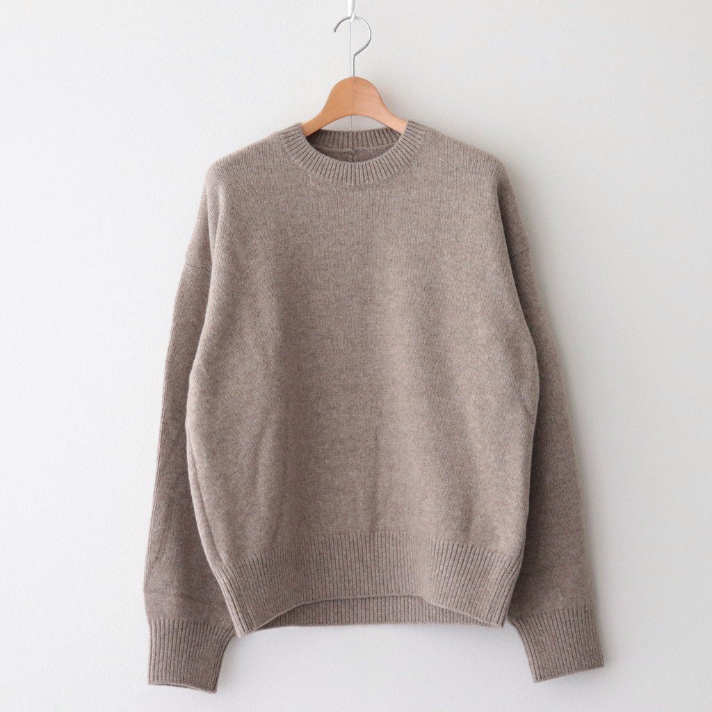 EX FINE LAMBS CREW NECK KNIT LS #BEIGE [ST.449] _ stein | シュタイン