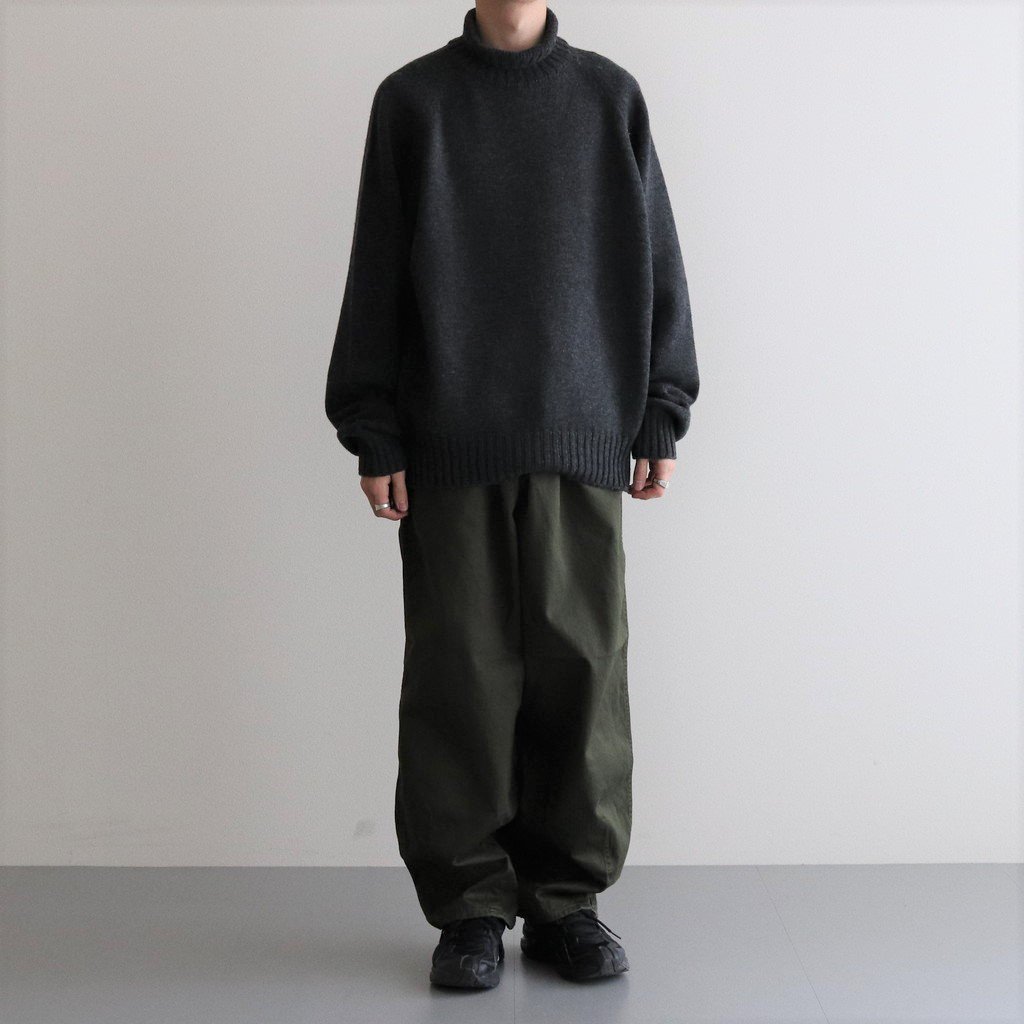 EX FINE LAMBS LOOSE HIGH NECK KNIT LS - トップス