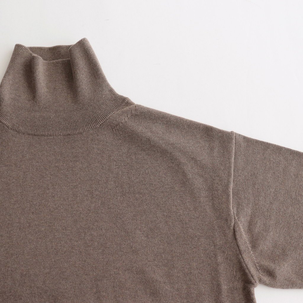 TURTLE NECK L/S #BROWN [2203-008W] _ crepuscule | クレプスキュール