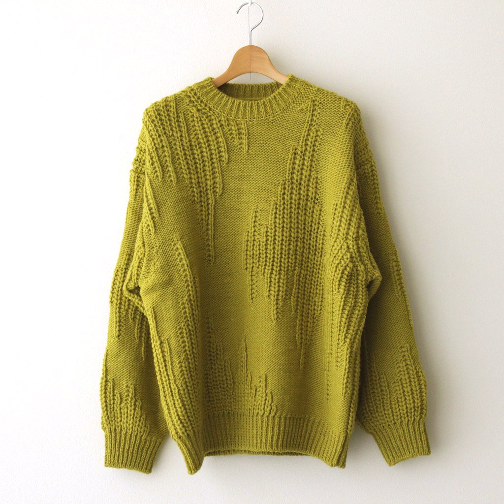 毎日がバーゲンセール YOKE IRREGULAR KNITTED CREWNECK SWEATER