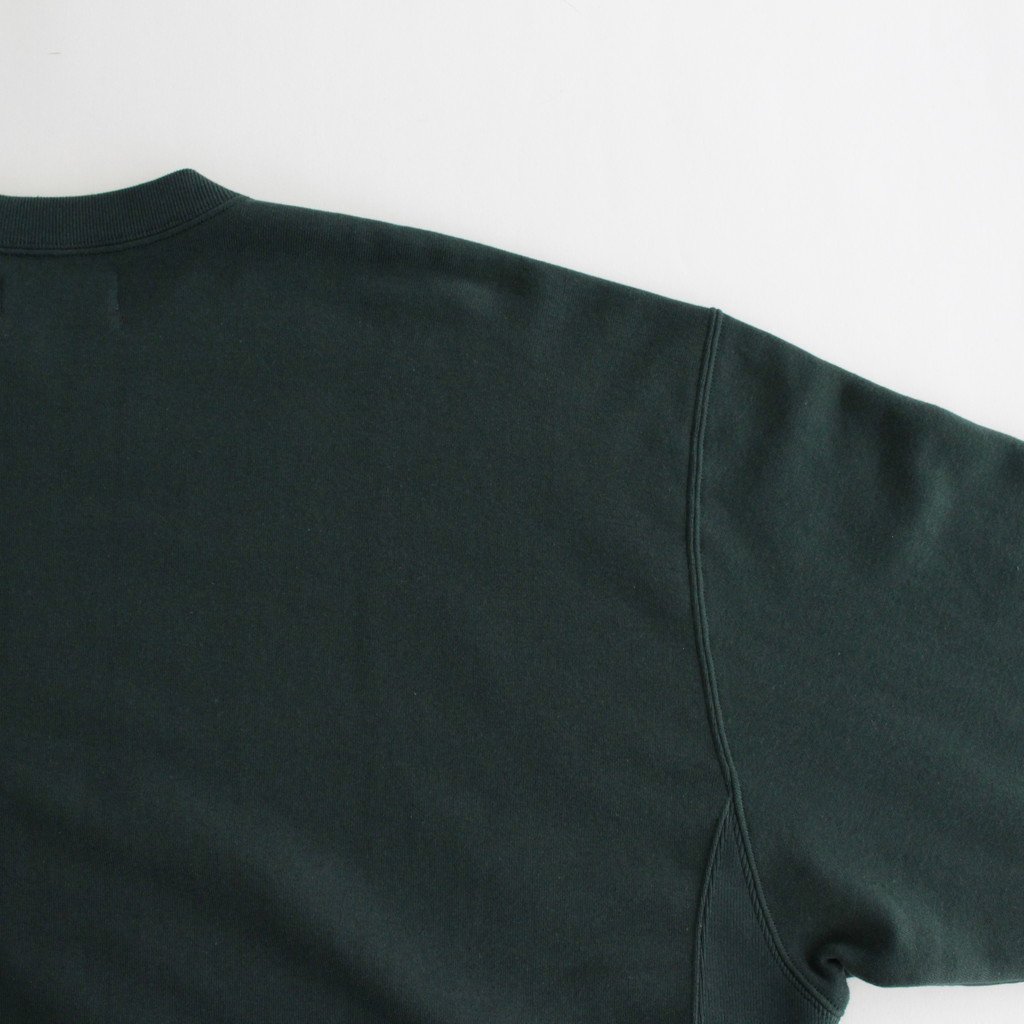 LOOPWHEELER FOR GRAPHPAPER CLASSIC CREW NECK SWEAT #D.GREEN [GU223