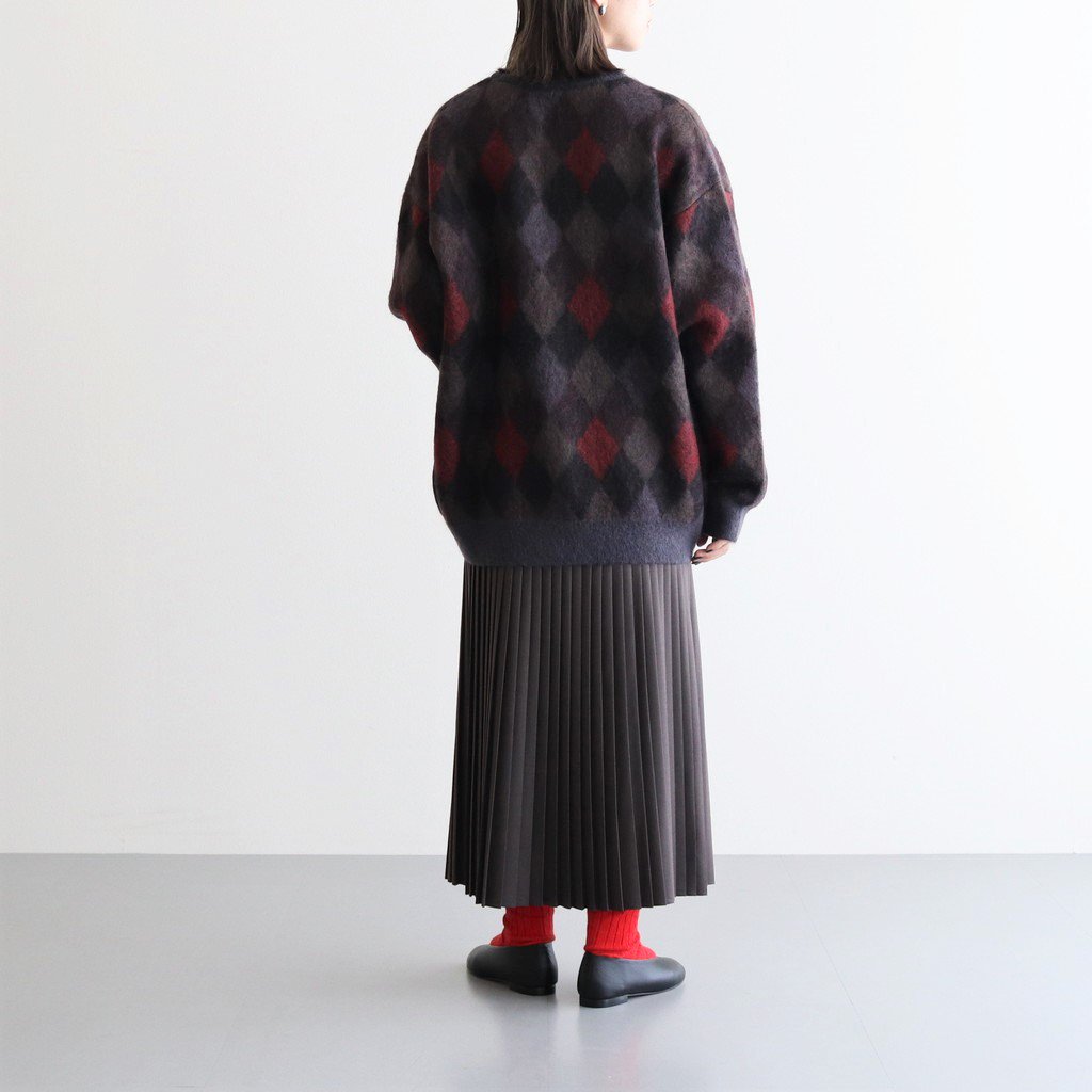 KID MOHAIR ARGYLE CARDIGAN #ARGYLE [ST.446] _ stein | シュタイン