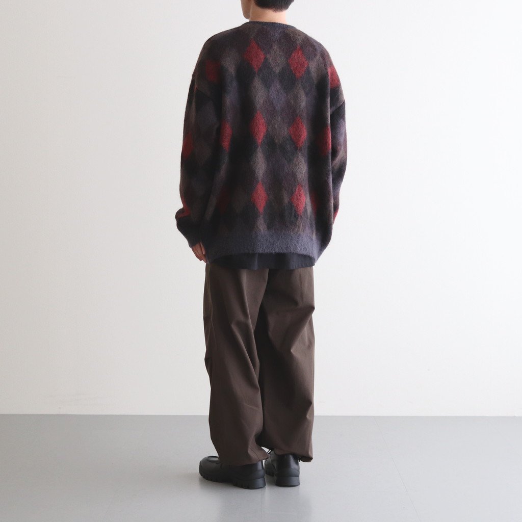 KID MOHAIR ARGYLE CARDIGAN #ARGYLE [ST.446] _ stein | シュタイン