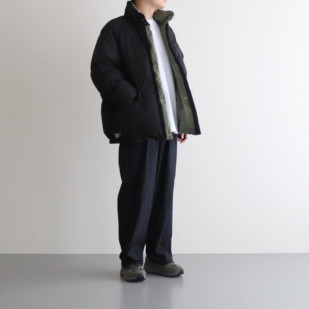 REVERSIBLE DOWN JACKET #BLACK×L.GREEN [FSW-22-CT_138] _