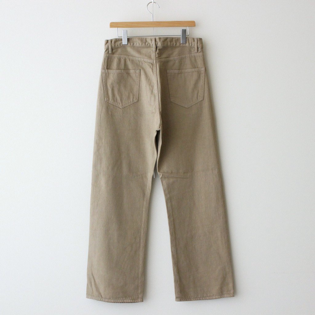 BOTANICAL DYED SELVEDGE DENIM PANTS #NATURAL BROWN [A22AP02BD] _