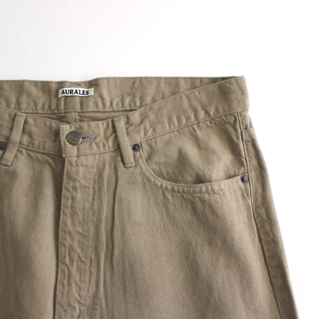 BOTANICAL DYED SELVEDGE DENIM PANTS #NATURAL BROWN [A22AP02BD] _