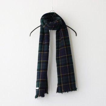 FELTED WOOL STOLE #GREEN CHECK [E22AW-ST075] _ loomer | ルーマー