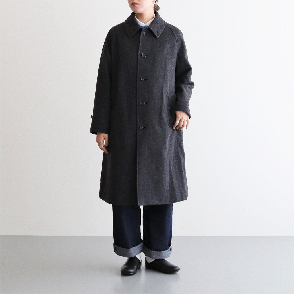 BAL COLLAR COAT #CHARCOAL [H2202-CO003] _ LENO | リノ