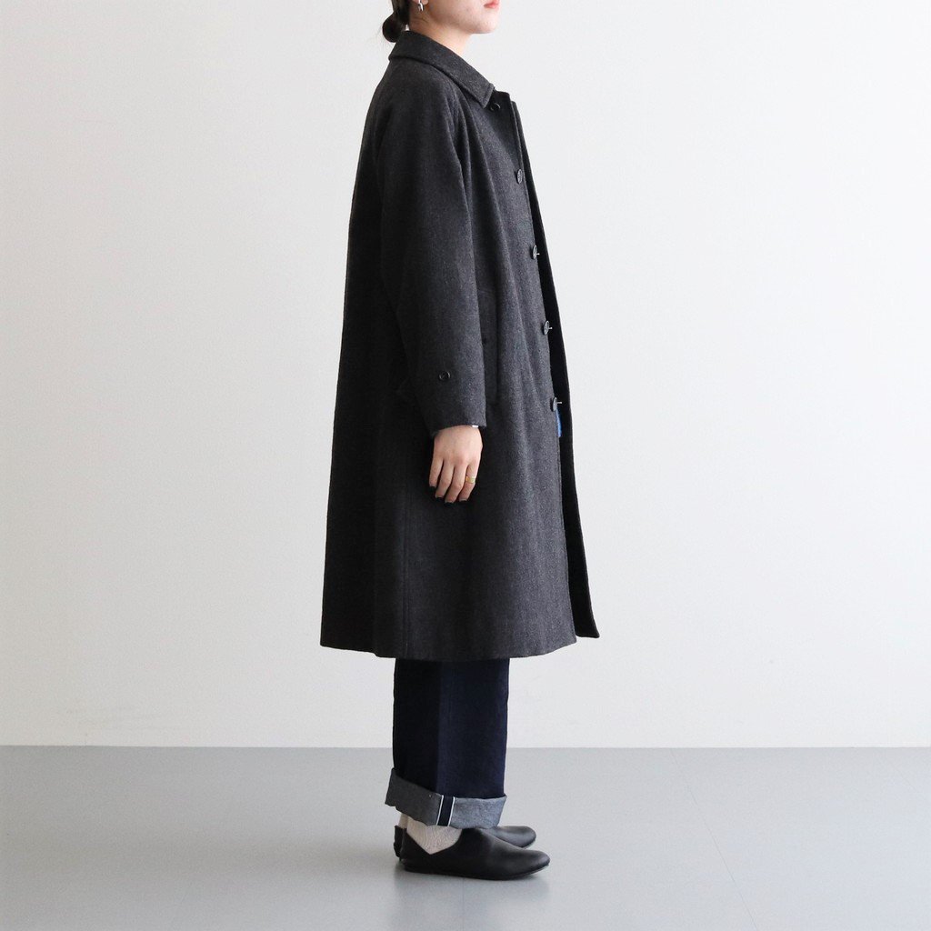 BAL COLLAR COAT #CHARCOAL [H2202-CO003] _ LENO | リノ