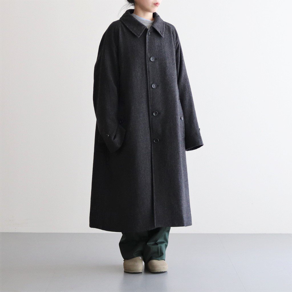 BAL COLLAR COAT #CHARCOAL [H2202-CO003] _ LENO | リノ