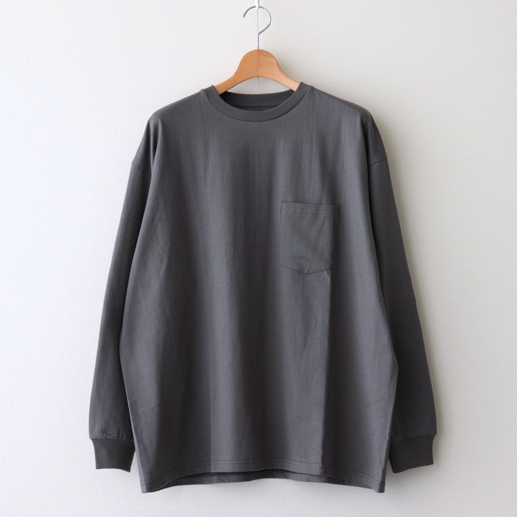 Graphpaper / L/S OVERSIZED POCKET TEE GRAY