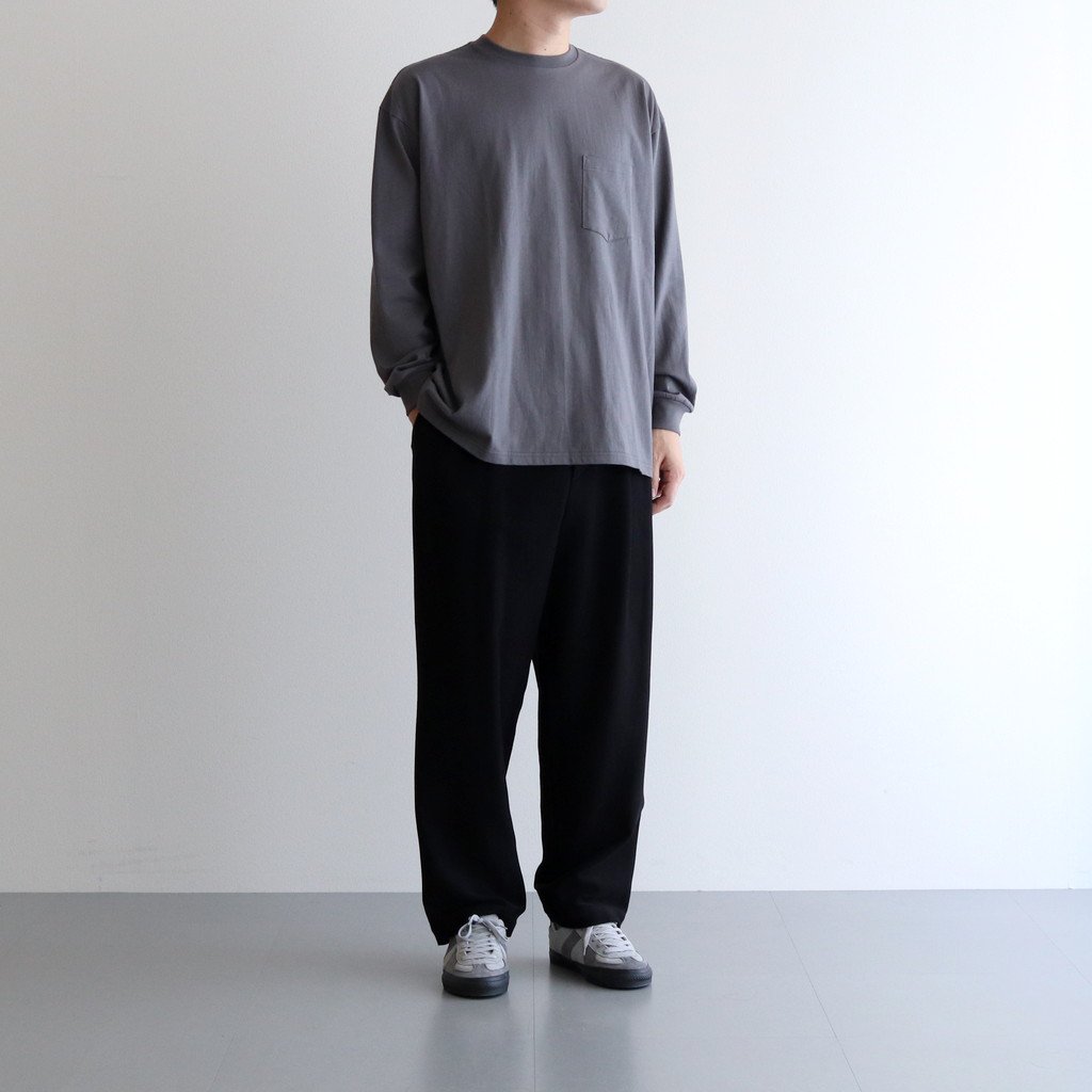 Graphpaper / L/S OVERSIZED POCKET TEE GRAY