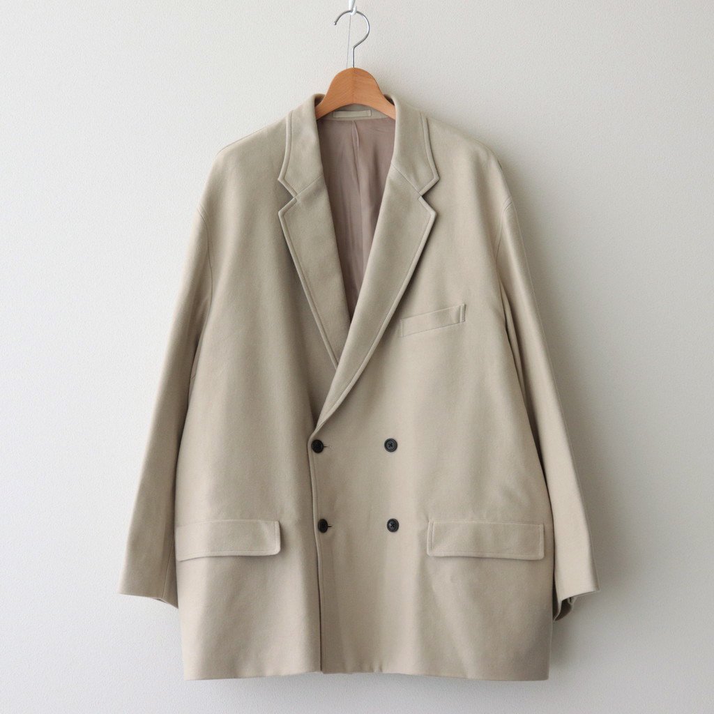 SUPIMA MOLESKIN DOUBLE JACKET #BEIGE [GM223-20159] _ Graphpaper