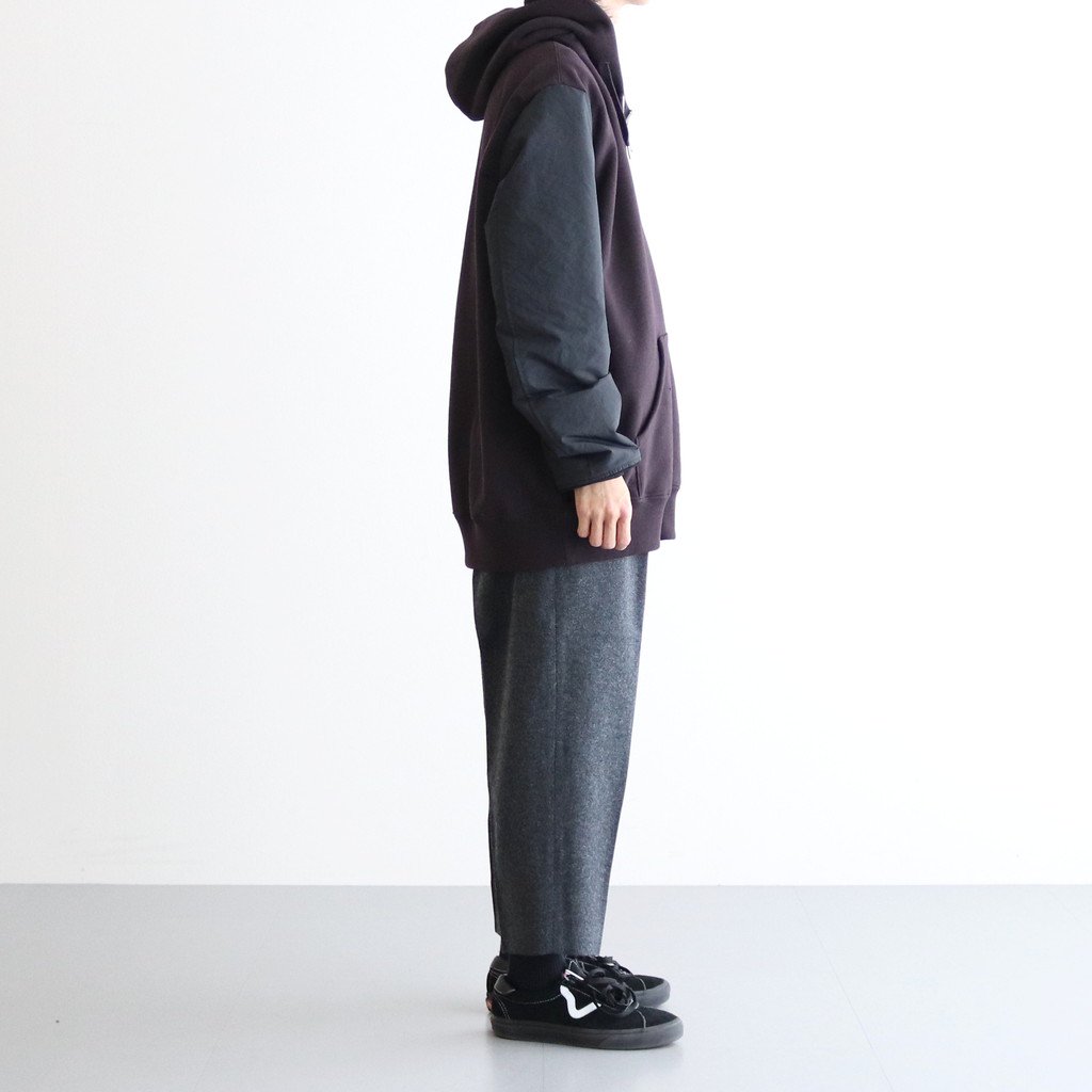 COMME des GARCONS HOMME / ウールナイロンツイル 2タックパンツ CHARCOAL
