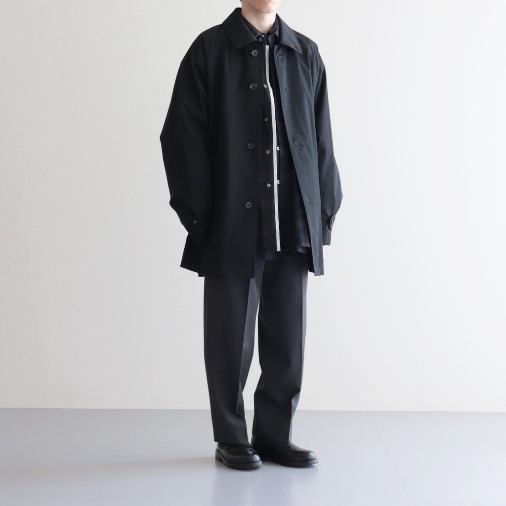 stein / OVERSIZED BALMACAAN HALF COAT BLACK