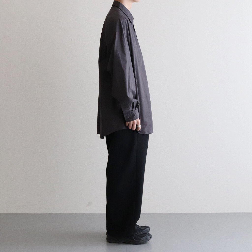 SCALE OFF WOOL WIDE CHEF PANTS #BLACK [GM231-40172B] _ Graphpaper