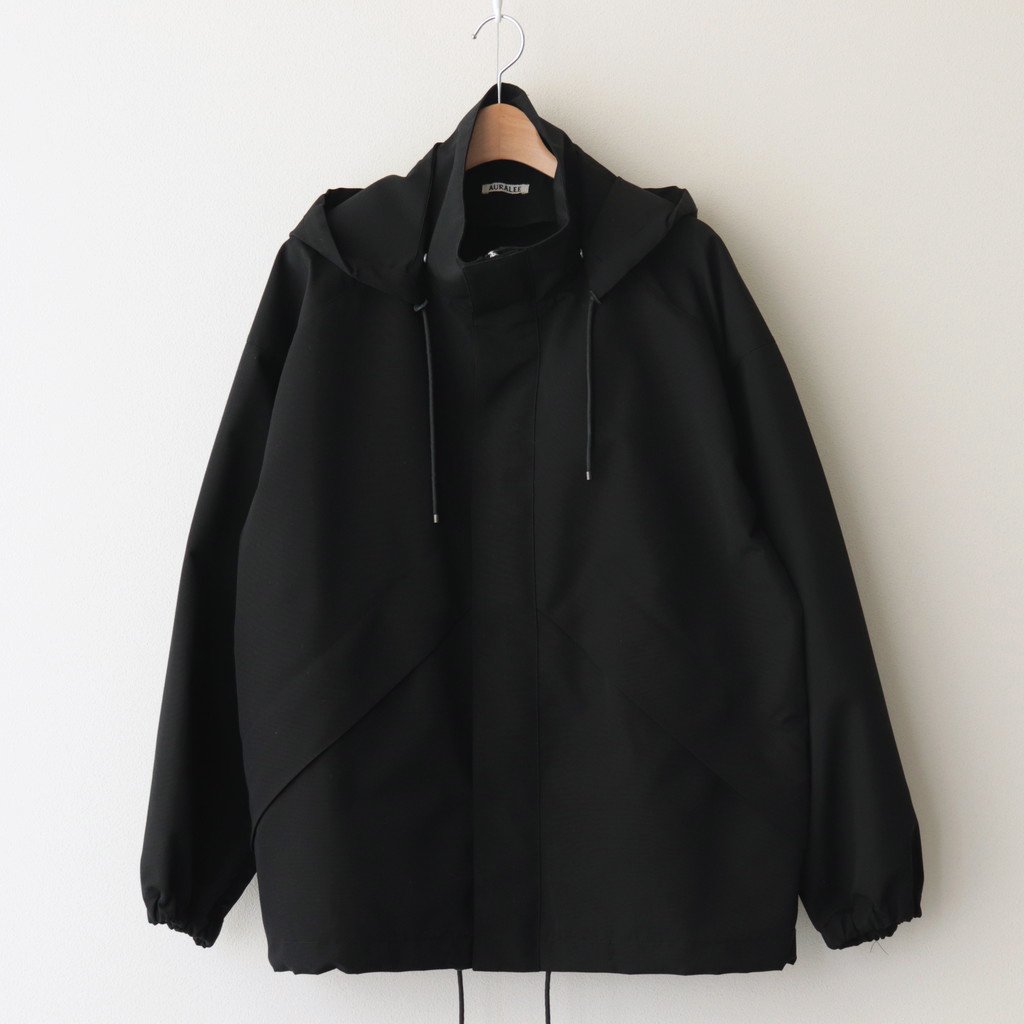 AURALEE / WOOL MAX CANVAS HOODED BLOUSON BLACK