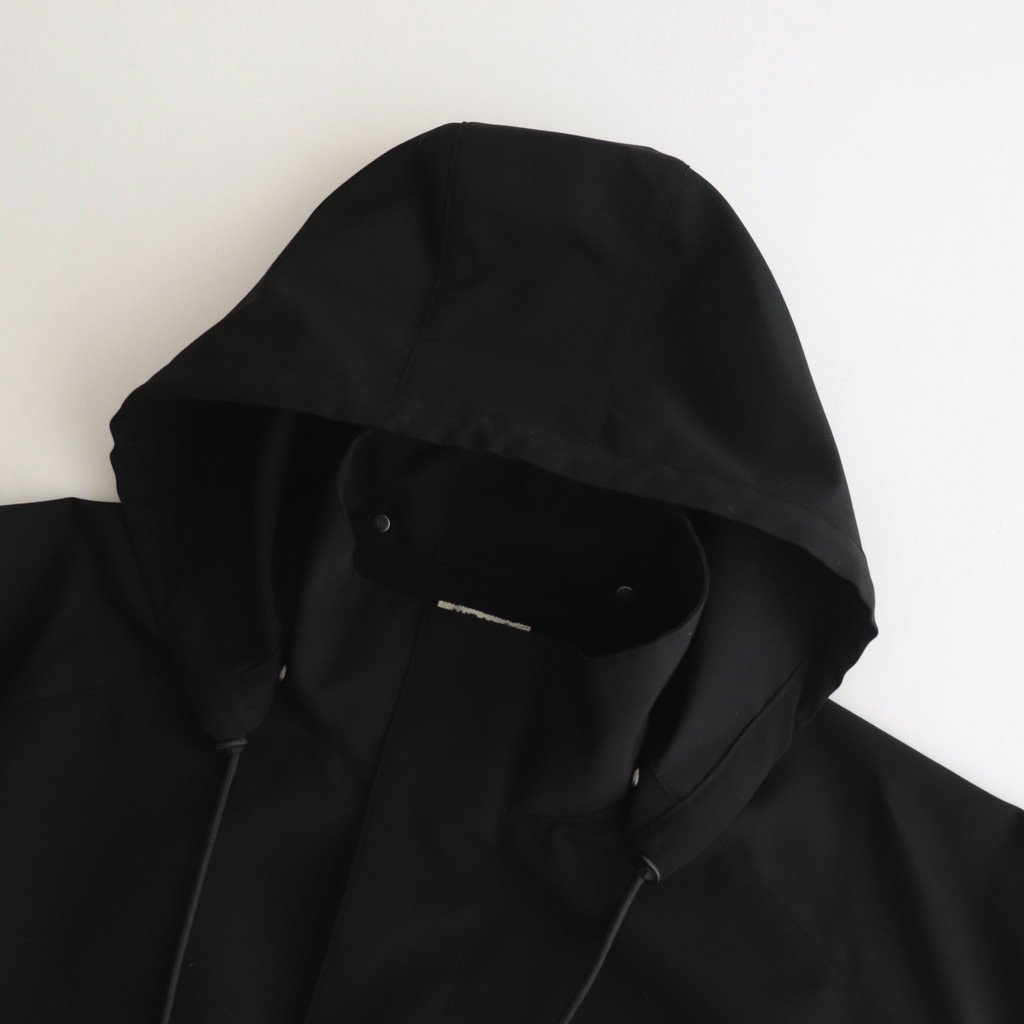 AURALEE / WOOL MAX CANVAS HOODED BLOUSON BLACK