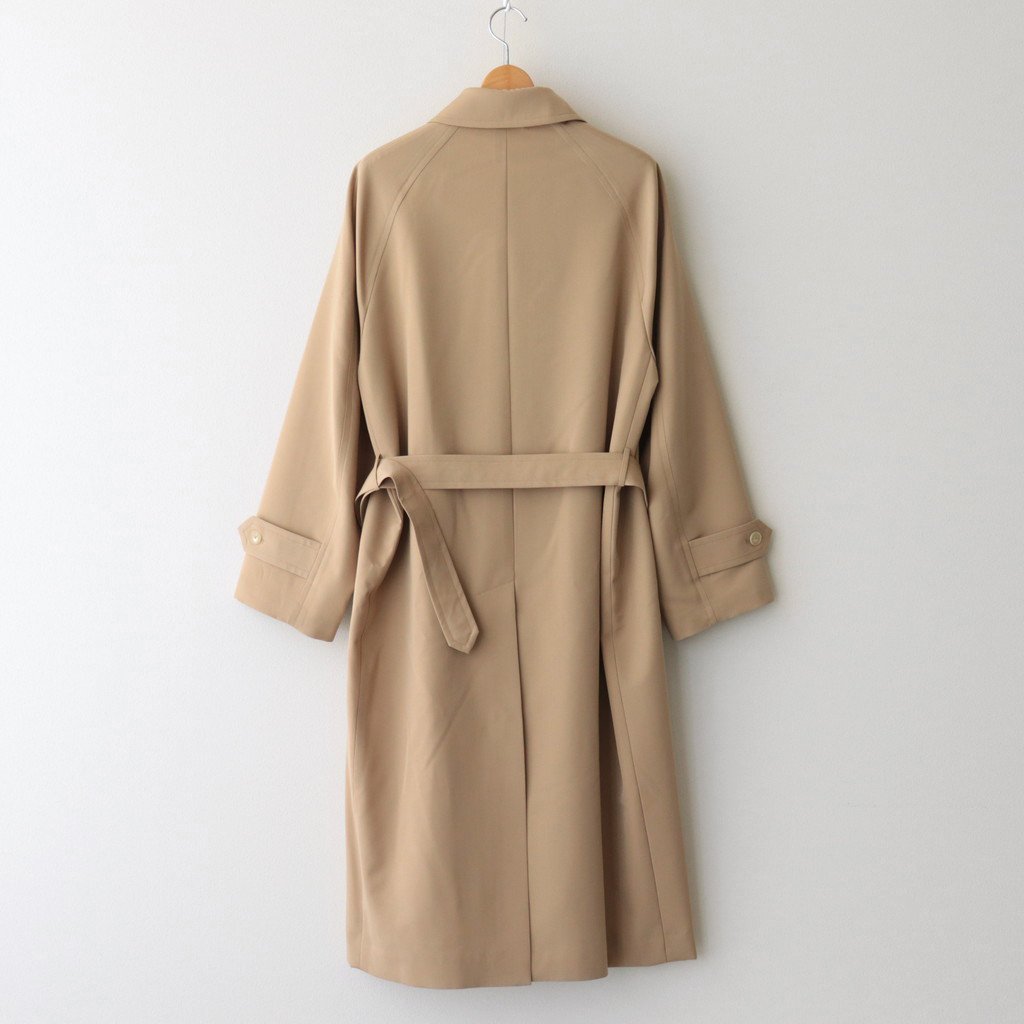 AURALEE / WOOL MAX CANVAS SOUTIEN COLLAR COAT LIGHT BEIGE