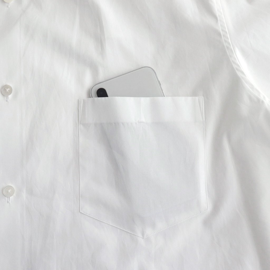 ATON / SUVIN BROAD STANDARD SHIRT WHITE